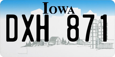 IA license plate DXH871