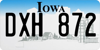 IA license plate DXH872