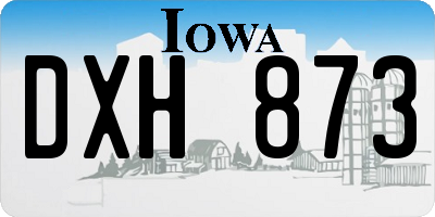 IA license plate DXH873