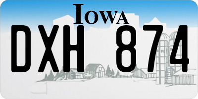 IA license plate DXH874