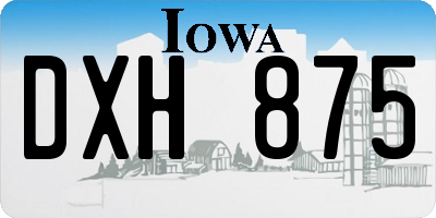 IA license plate DXH875