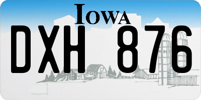 IA license plate DXH876