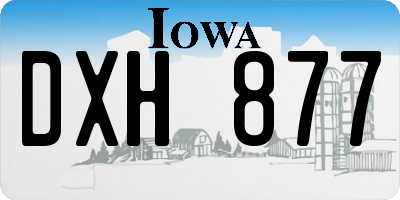IA license plate DXH877