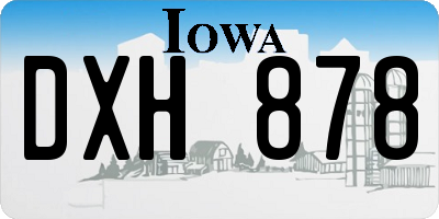 IA license plate DXH878