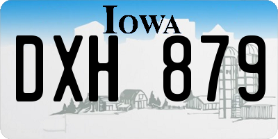 IA license plate DXH879