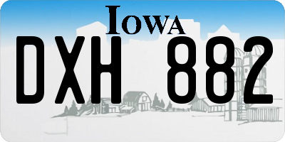 IA license plate DXH882