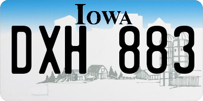 IA license plate DXH883
