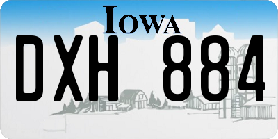 IA license plate DXH884