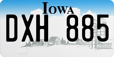 IA license plate DXH885