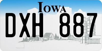 IA license plate DXH887