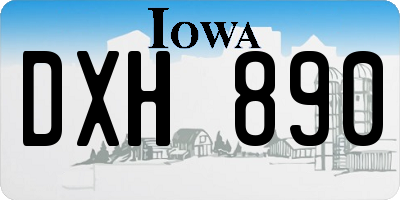 IA license plate DXH890