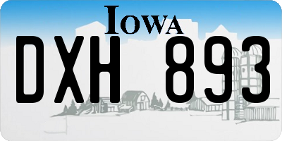 IA license plate DXH893