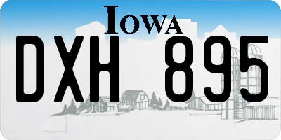 IA license plate DXH895