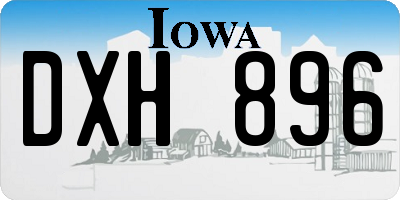 IA license plate DXH896