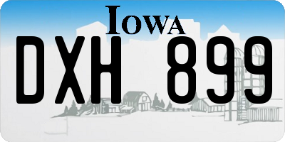 IA license plate DXH899