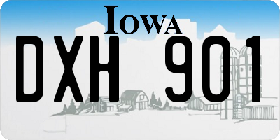 IA license plate DXH901