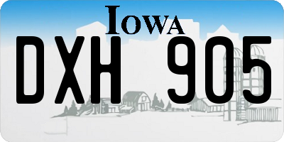 IA license plate DXH905