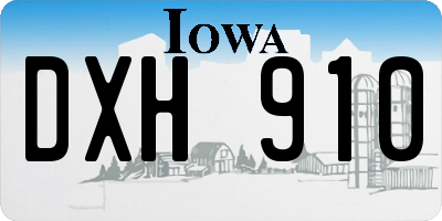IA license plate DXH910