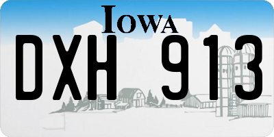 IA license plate DXH913