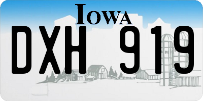 IA license plate DXH919
