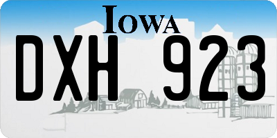 IA license plate DXH923