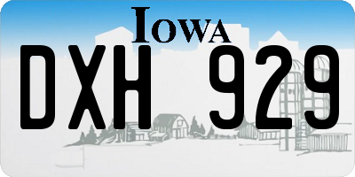 IA license plate DXH929