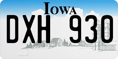 IA license plate DXH930