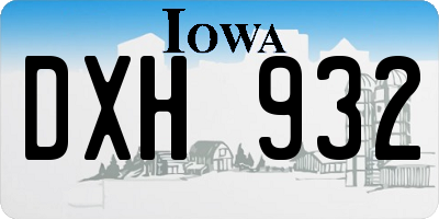 IA license plate DXH932