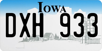 IA license plate DXH933