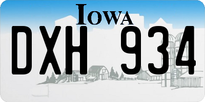 IA license plate DXH934