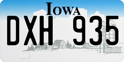 IA license plate DXH935