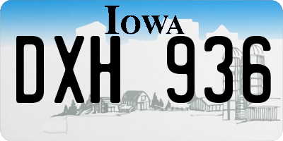IA license plate DXH936