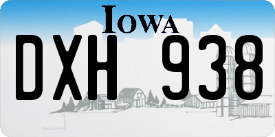 IA license plate DXH938