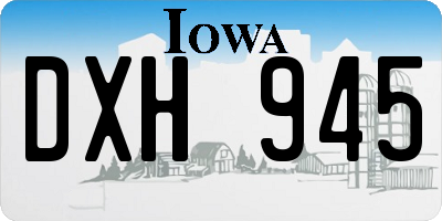 IA license plate DXH945
