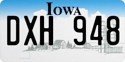 IA license plate DXH948