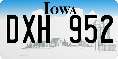 IA license plate DXH952