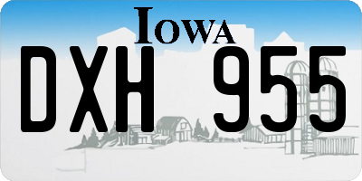 IA license plate DXH955