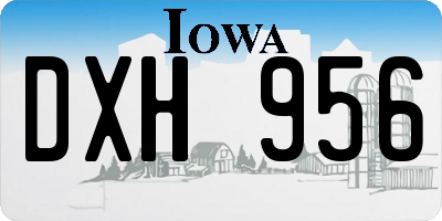 IA license plate DXH956