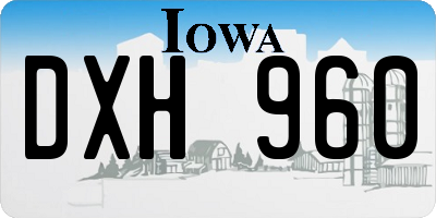 IA license plate DXH960