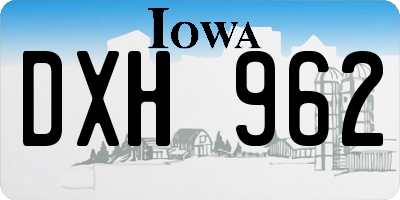 IA license plate DXH962