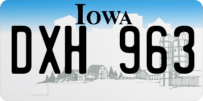 IA license plate DXH963