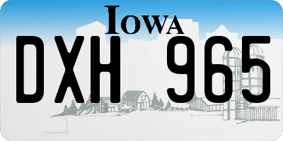 IA license plate DXH965