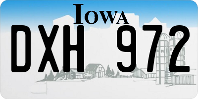 IA license plate DXH972