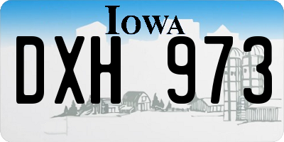 IA license plate DXH973