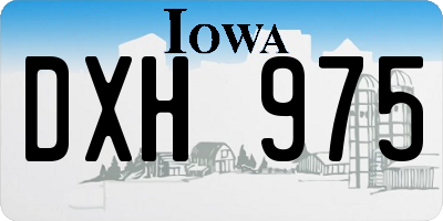 IA license plate DXH975