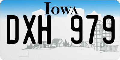 IA license plate DXH979