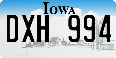 IA license plate DXH994