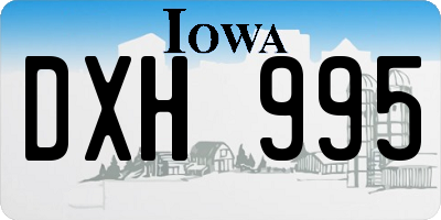 IA license plate DXH995