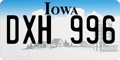 IA license plate DXH996