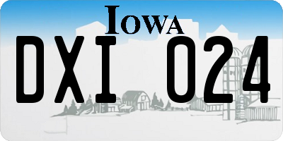 IA license plate DXI024